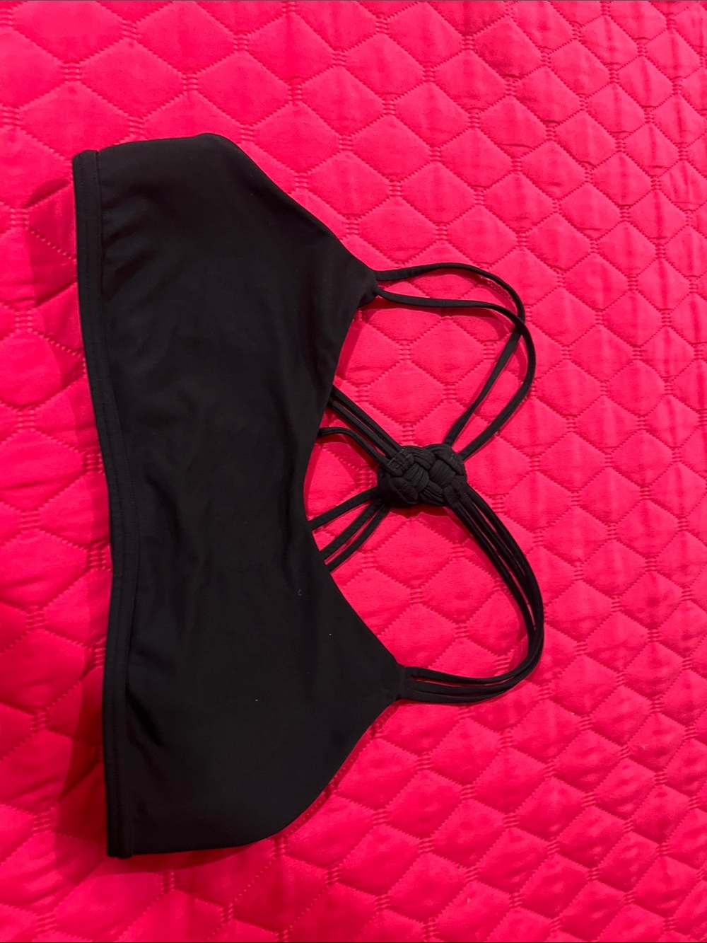 lululemon athletica Black Knotted Strappy Sports Bra
